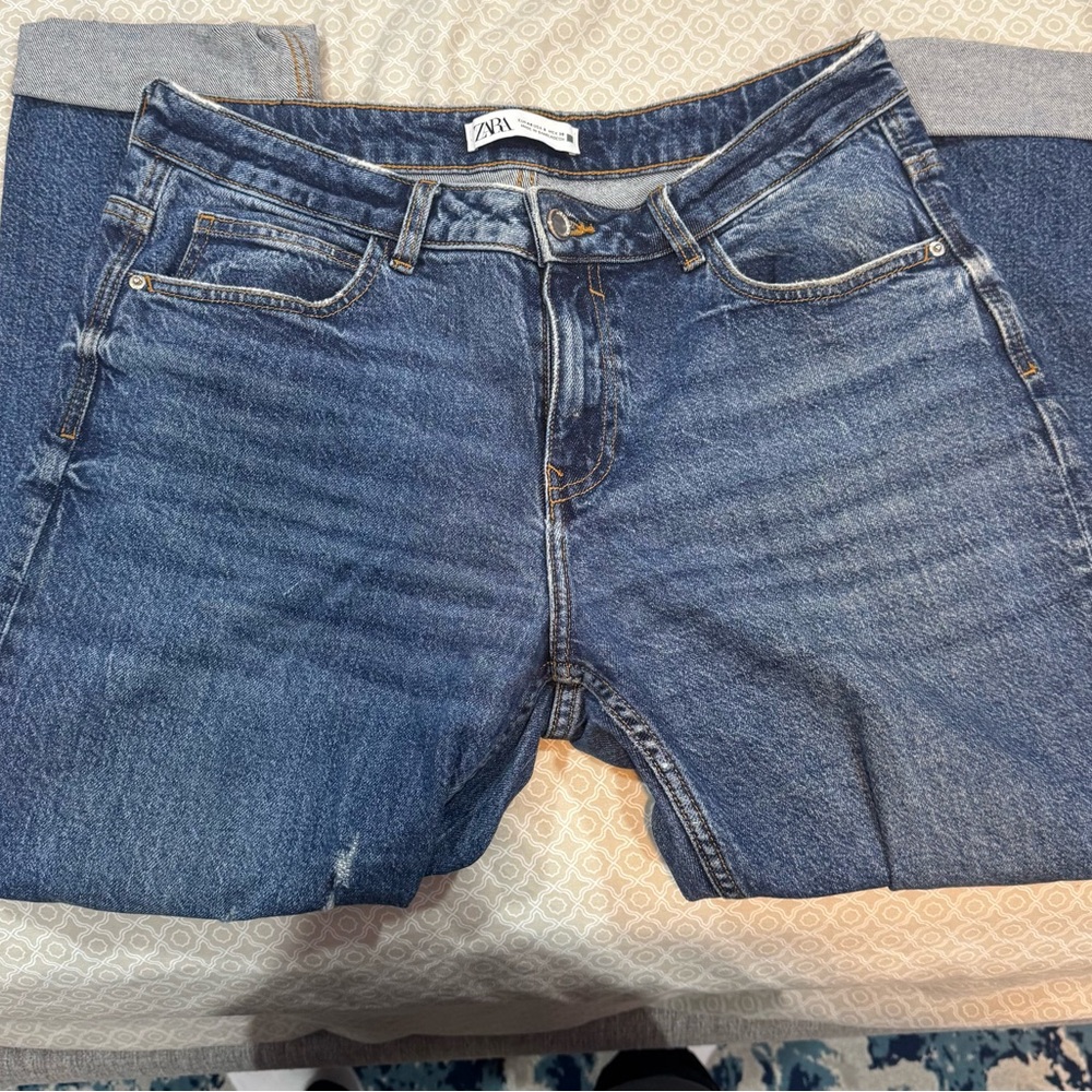 Zara Women's High Rise Denim Jeans - Indigo